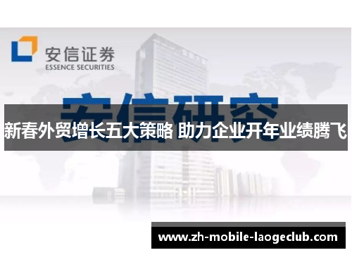 新春外贸增长五大策略 助力企业开年业绩腾飞